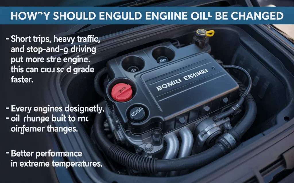 How often should engine oil be changed?