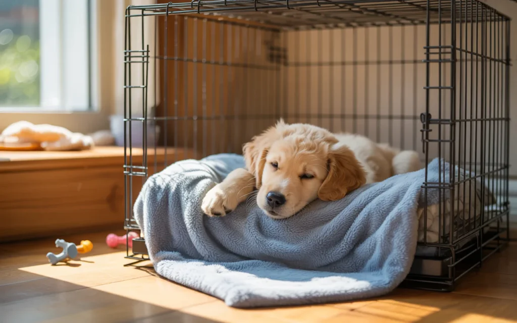 Should Puppies Sleep In Crates
