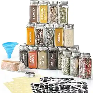 Best Spice Jar Set with Labels for Pantry & Drawer Organization