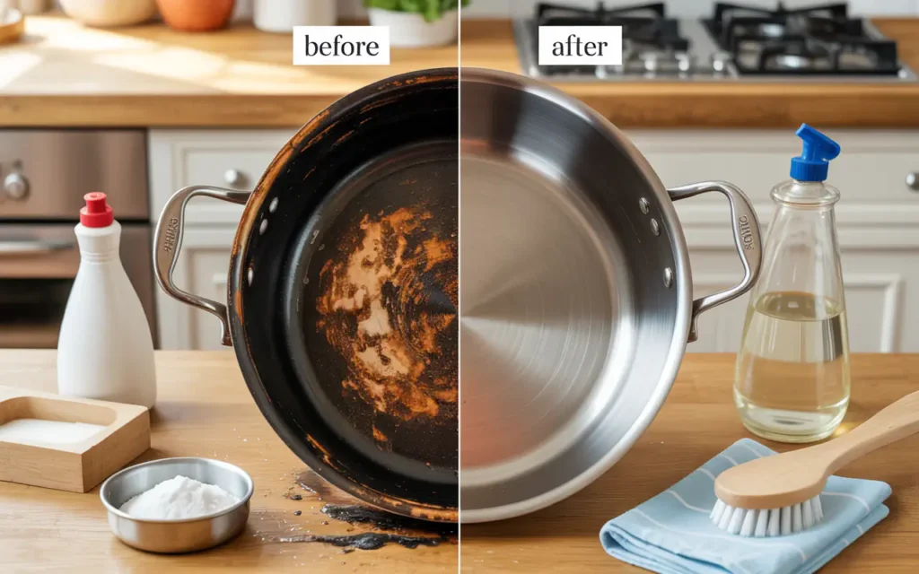 How To Clean Burnt Pots And Pans