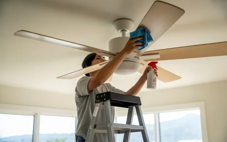 How To Clean Ceiling Fan Easily