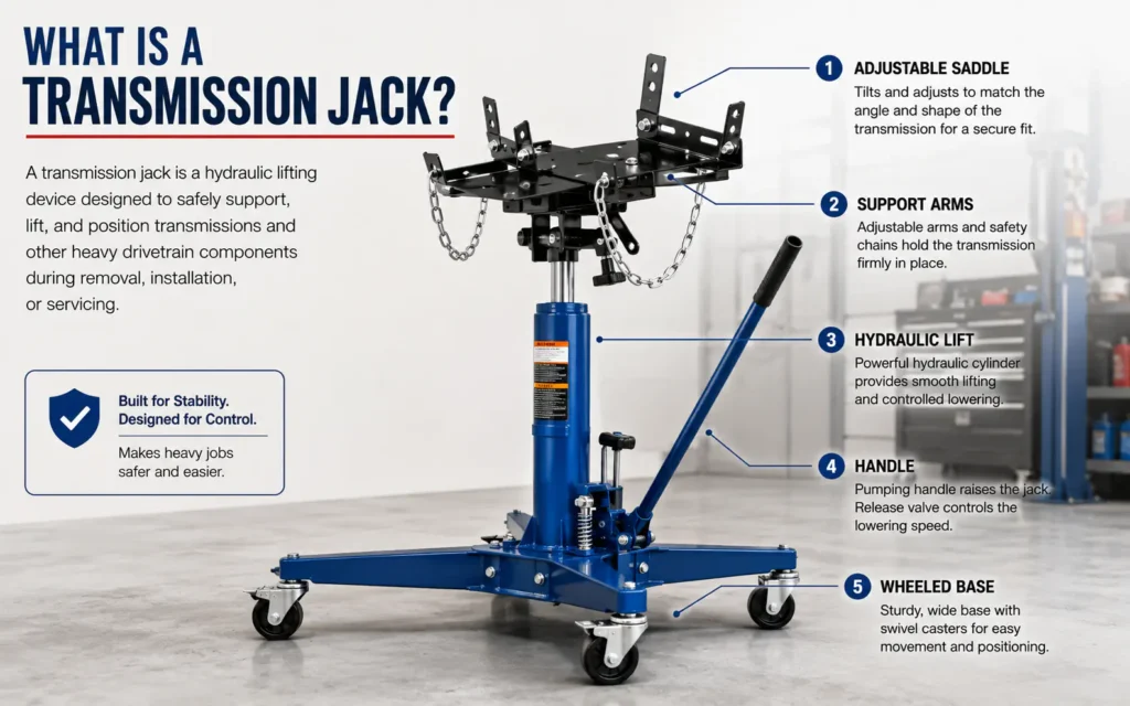 What is a Transmission Jack? Purpose, Types, and Use Explained