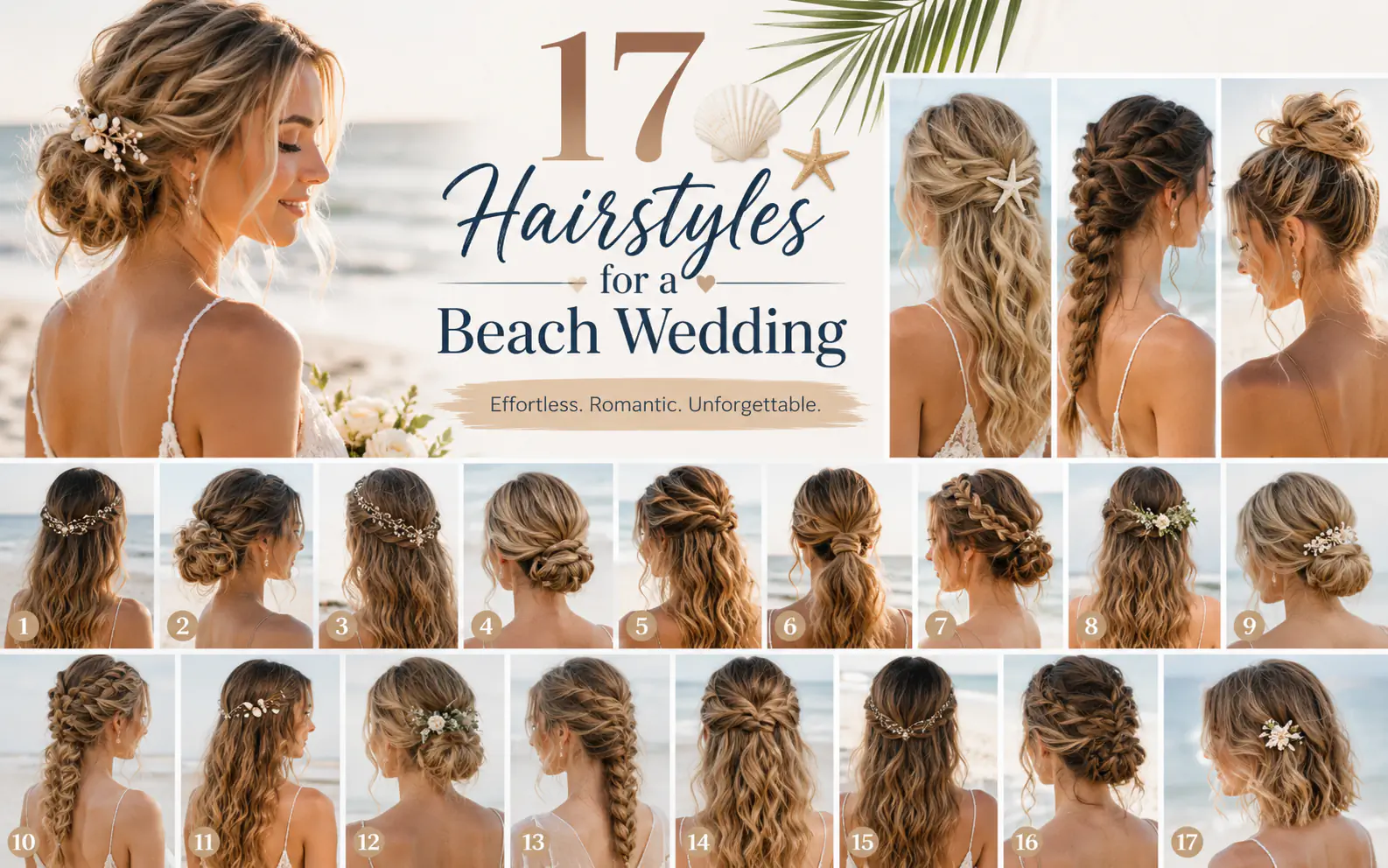 17 Hairstyles for a Beach Wedding