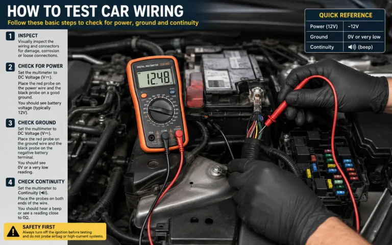 How to Test Car Wiring for Continuity Using a Multimeter